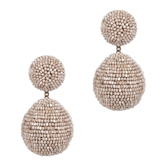 DEEPA GURNANI TESLANA EARRINGS IN BEIGE One Size Jewelry - Picture 1 of 7